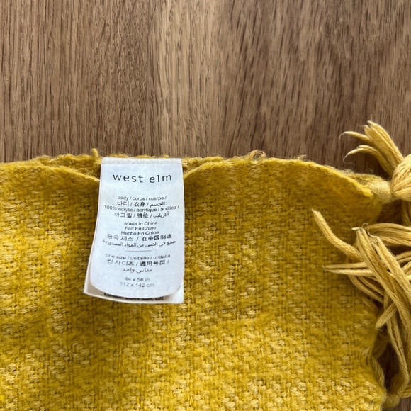 west elm throw, mustard color 44x56 - Picture 2 of 3